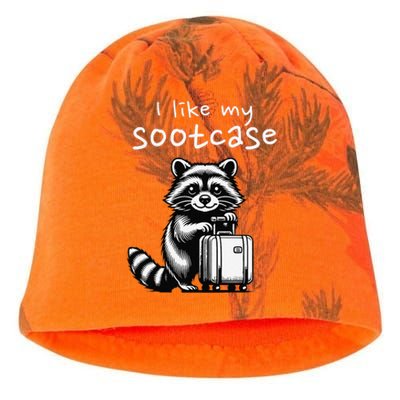 Vintage Funny I Like My Suitcase Raccoon Kati - Camo Knit Beanie