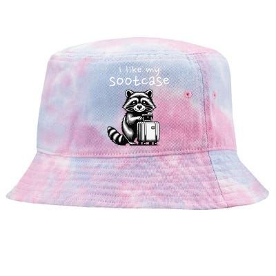 Vintage Funny I Like My Suitcase Raccoon Tie-Dyed Bucket Hat