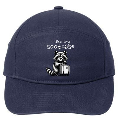 Vintage Funny I Like My Suitcase Raccoon 7-Panel Snapback Hat