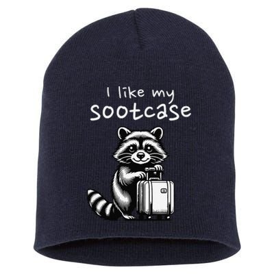 Vintage Funny I Like My Suitcase Raccoon Short Acrylic Beanie