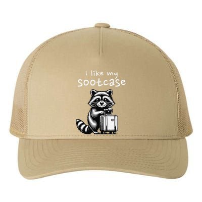 Vintage Funny I Like My Suitcase Raccoon Yupoong Adult 5-Panel Trucker Hat