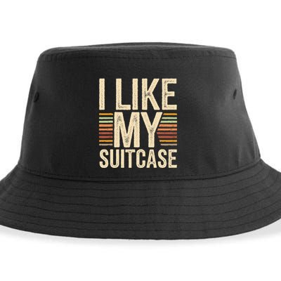 Vintage Funny I Like My Suitcase Trump Meme Sustainable Bucket Hat