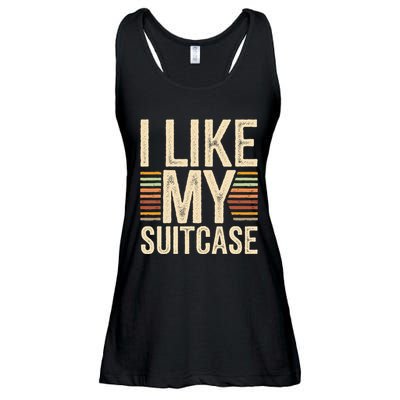 Vintage Funny I Like My Suitcase Trump Meme Ladies Essential Flowy Tank