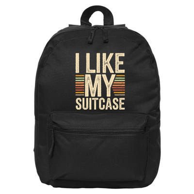 Vintage Funny I Like My Suitcase Trump Meme 16 in Basic Backpack