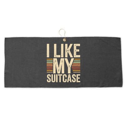 Vintage Funny I Like My Suitcase Trump Meme Large Microfiber Waffle Golf Towel