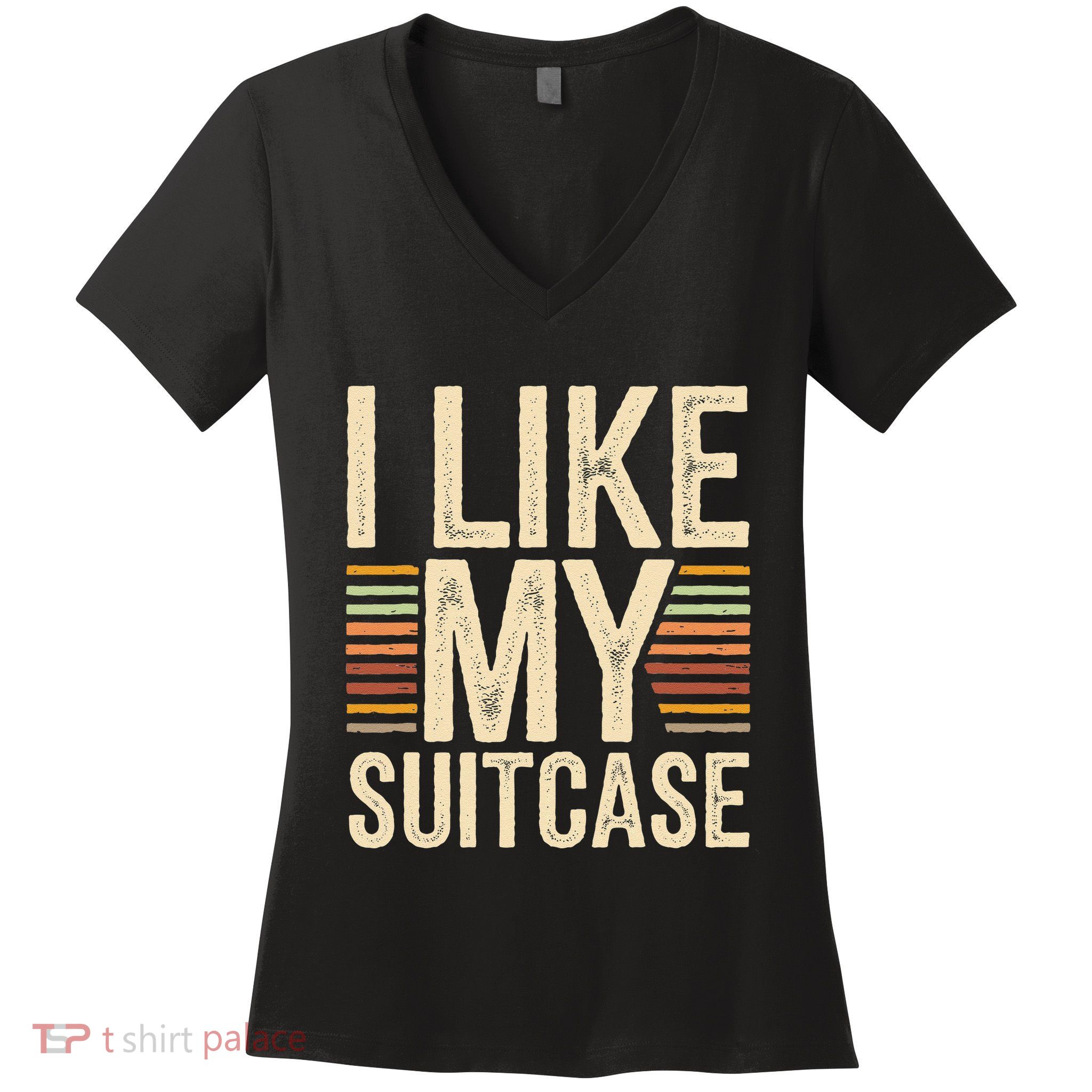 Vintage Funny I Like My Suitcase Trump Meme Women's V-Neck T-Shirt