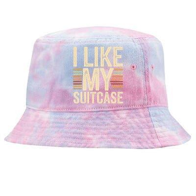 Vintage Funny I Like My Suitcase Trump Meme Tie-Dyed Bucket Hat