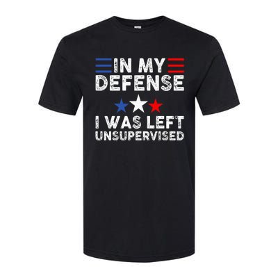 vintage Funny In My Defense I Was Left Unsupervised Softstyle CVC T-Shirt