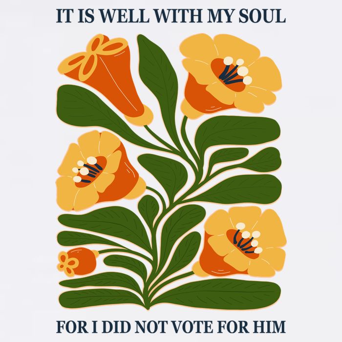Vintage Floral It Is Well With My Soul For I Did Not Vote For Him Performance Shirt