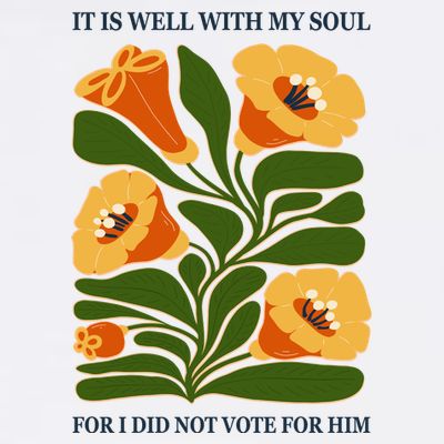 Vintage Floral It Is Well With My Soul For I Did Not Vote For Him T-Shirt