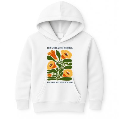 Vintage Floral It Is Well With My Soul For I Did Not Vote For Him Kids Hoodie
