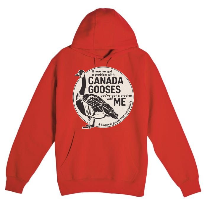 Vintage Funny If You Got A Problem With Canada Gooses Premium Pullover Hoodie