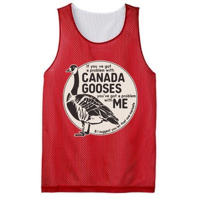 Vintage Funny If You Got A Problem With Canada Gooses Mesh Reversible Basketball Jersey Tank
