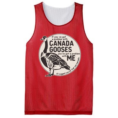 Vintage Funny If You Got A Problem With Canada Gooses Mesh Reversible Basketball Jersey Tank