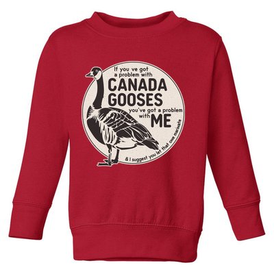 Vintage Funny If You Got A Problem With Canada Gooses Toddler Sweatshirt