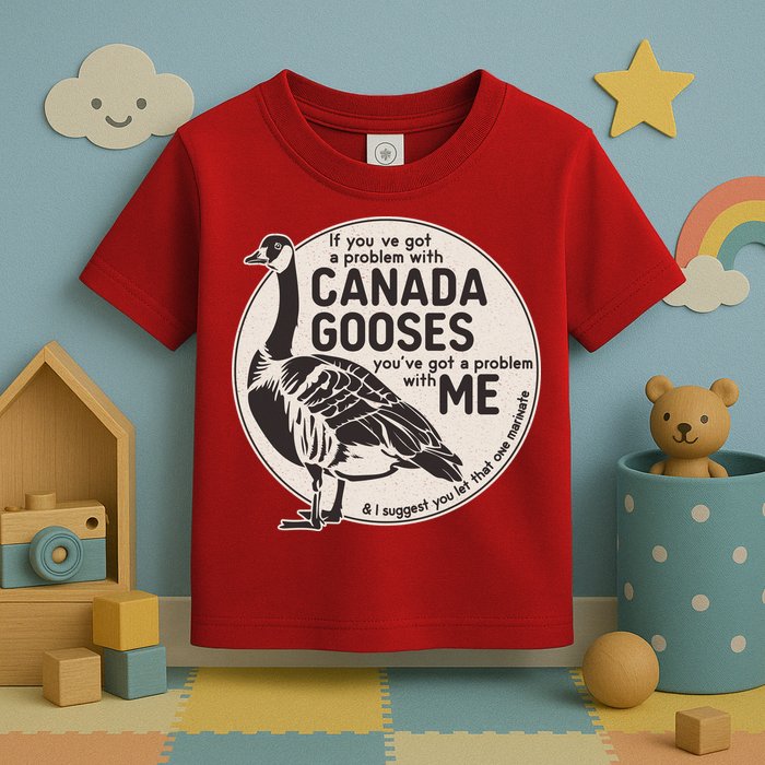Vintage Funny If You Got A Problem With Canada Gooses Toddler T-Shirt