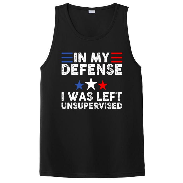 Vintage Funny In My Defense I Was Left Unsupervised PosiCharge Competitor Tank