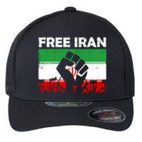 Vintage Free Iran Stand With Women Iranian Flag Raised Hand Flexfit Unipanel Trucker Cap