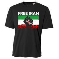 Vintage Free Iran Stand With Women Iranian Flag Raised Hand Cooling Performance Crew T-Shirt