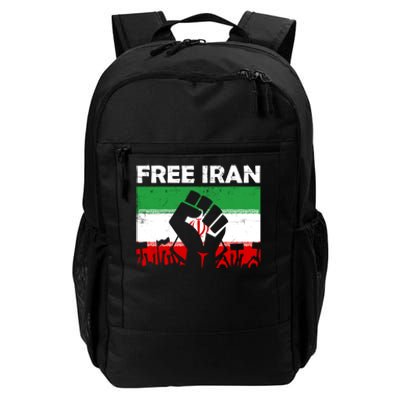 Vintage Free Iran Stand With Women Iranian Flag Raised Hand Daily Commute Backpack