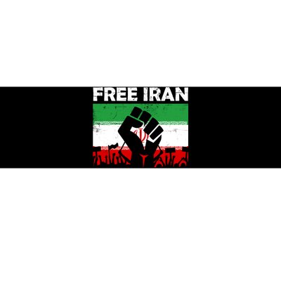 Vintage Free Iran Stand With Women Iranian Flag Raised Hand Bumper Sticker