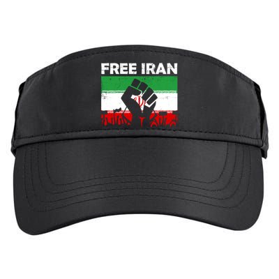 Vintage Free Iran Stand With Women Iranian Flag Raised Hand Adult Drive Performance Visor