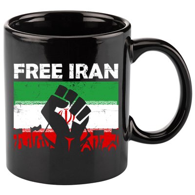 Vintage Free Iran Stand With Women Iranian Flag Raised Hand 11oz C Handle Ceramic Mug