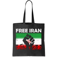 Vintage Free Iran Stand With Women Iranian Flag Raised Hand Tote Bag