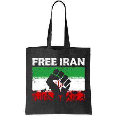 Vintage Free Iran Stand With Women Iranian Flag Raised Hand Tote Bag