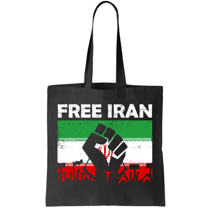 Vintage Free Iran Stand With Women Iranian Flag Raised Hand Tote Bag