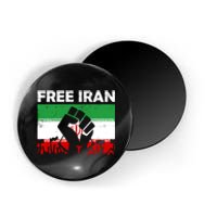 Vintage Free Iran Stand With Women Iranian Flag Raised Hand Magnet