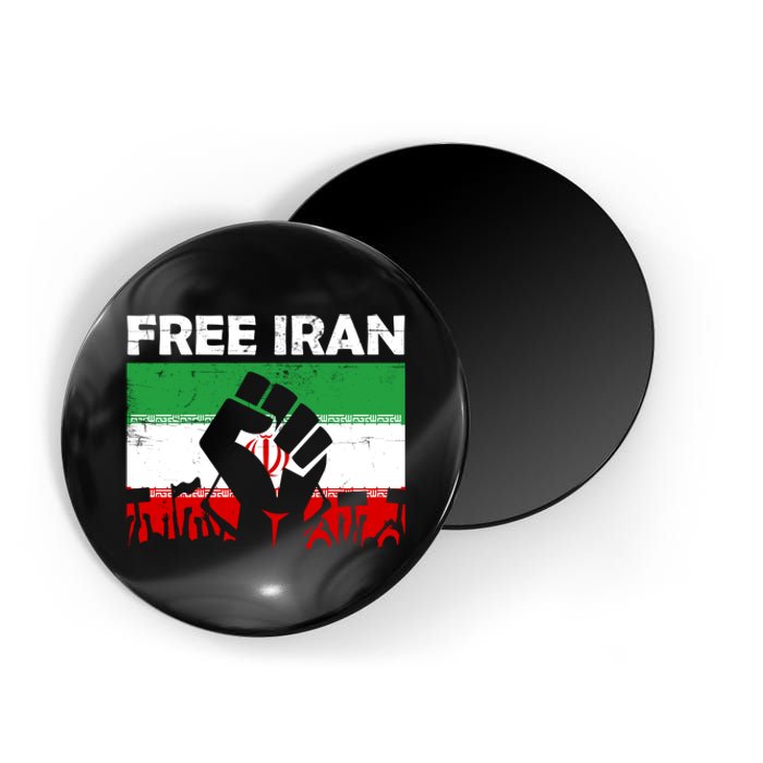 Vintage Free Iran Stand With Women Iranian Flag Raised Hand Magnet