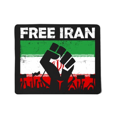 Vintage Free Iran Stand With Women Iranian Flag Raised Hand Mousepad