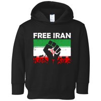 Vintage Free Iran Stand With Women Iranian Flag Raised Hand Toddler Hoodie