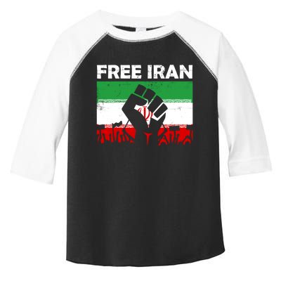 Vintage Free Iran Stand With Women Iranian Flag Raised Hand Toddler Fine Jersey T-Shirt