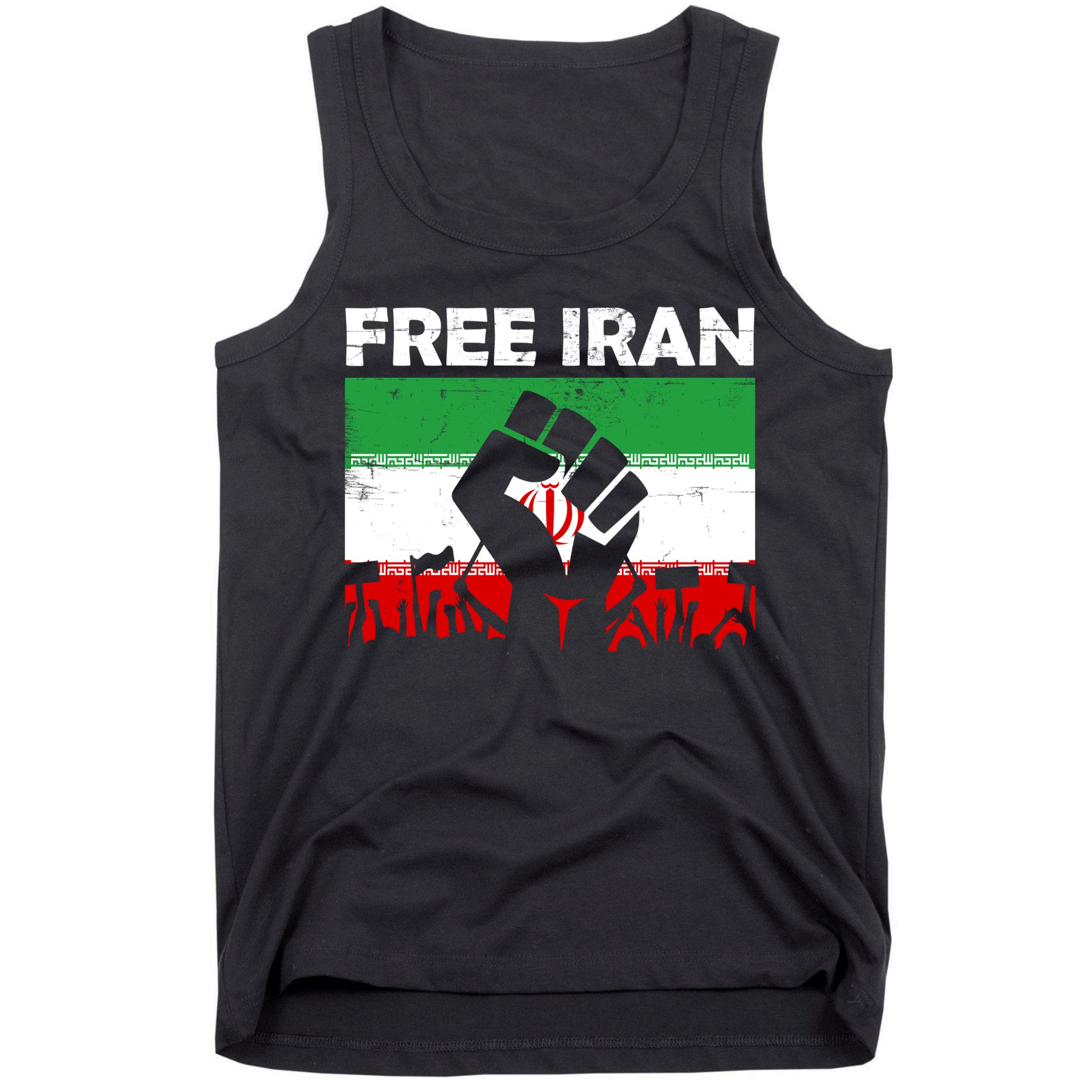 Vintage Free Iran Stand With Women Iranian Flag Raised Hand Tank Top