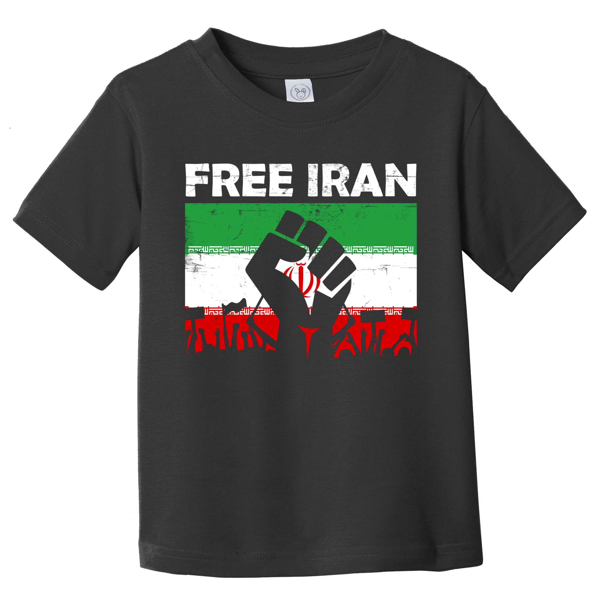 Vintage Free Iran Stand With Women Iranian Flag Raised Hand Toddler T-Shirt