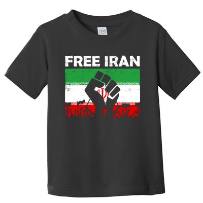 Vintage Free Iran Stand With Women Iranian Flag Raised Hand Toddler T-Shirt