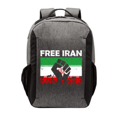 Vintage Free Iran Stand With Women Iranian Flag Raised Hand Vector Backpack