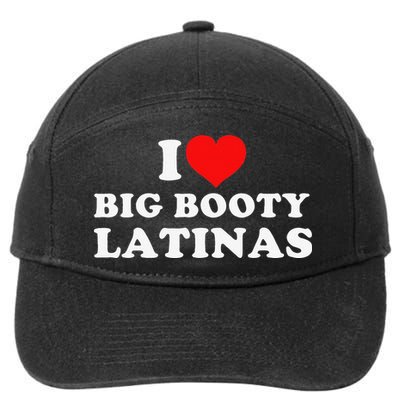 Valentine Funny I Love Boobies Heart Souvenir 7-Panel Snapback Hat