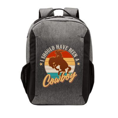 Vintage Funny I Should Have Been A Cowboy Vector Backpack