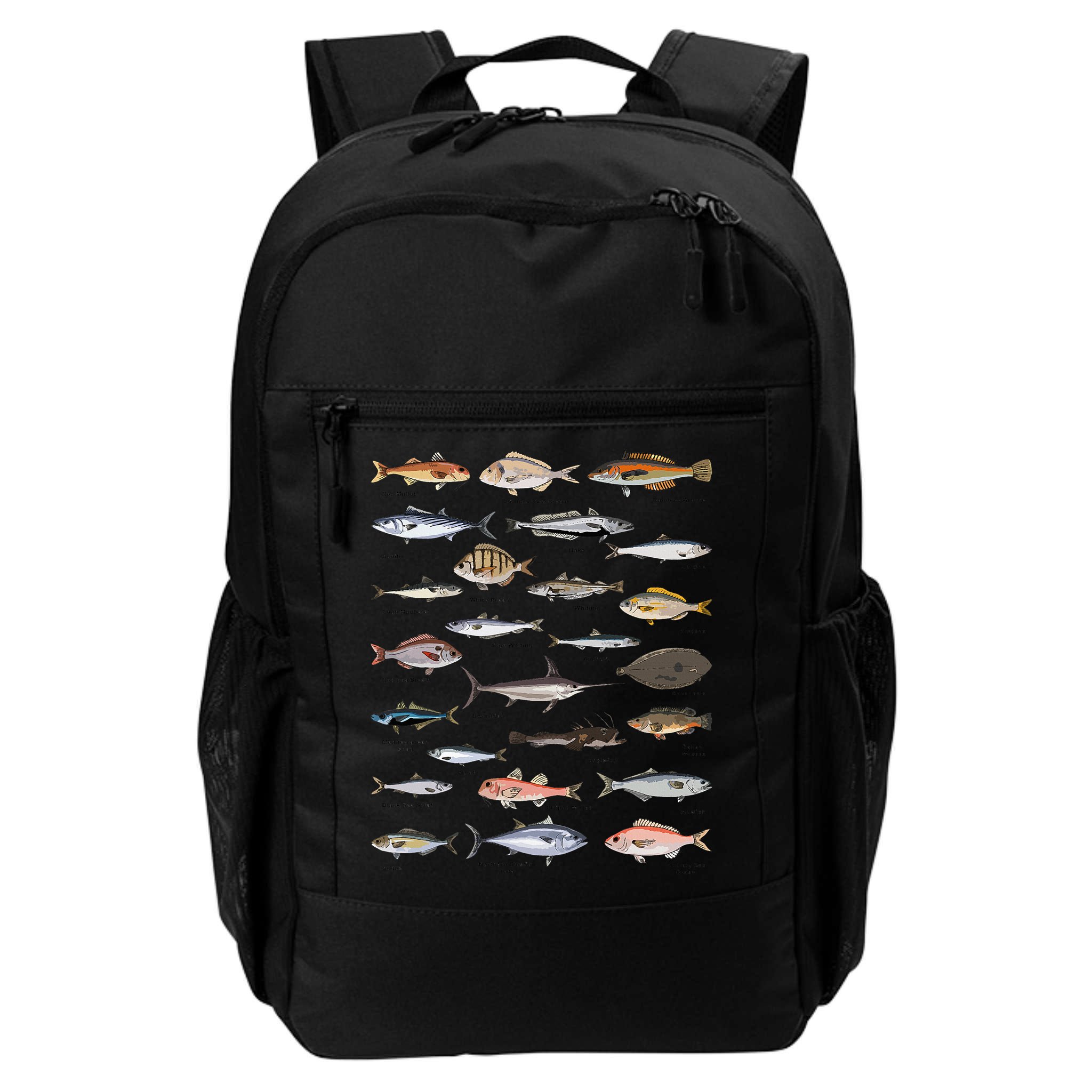 Vintage Fish Identification Chart Fishing Backpack