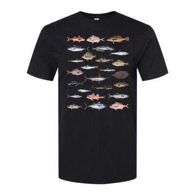 Vintage Fish Identification Chart Fishing Softstyle CVC T-Shirt