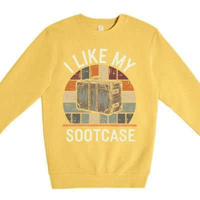 Vintage Funny I Like My Suitcase Viral Trump Meme Premium Crewneck Sweatshirt