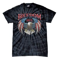 Vintage Freedom Is Not Free Eagle American Flag 4th Of July Tie-Dye T-Shirt