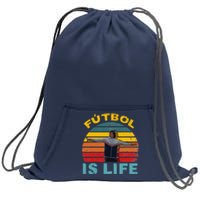 vintage Futbol Is Life Soccer Ball Team goals Sweatshirt Cinch Pack Bag