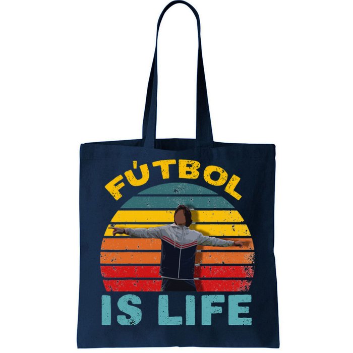 vintage Futbol Is Life Soccer Ball Team goals Tote Bag