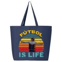 vintage Futbol Is Life Soccer Ball Team goals 25L Jumbo Tote