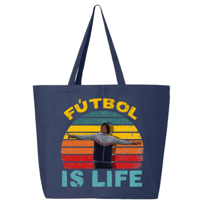 vintage Futbol Is Life Soccer Ball Team goals 25L Jumbo Tote