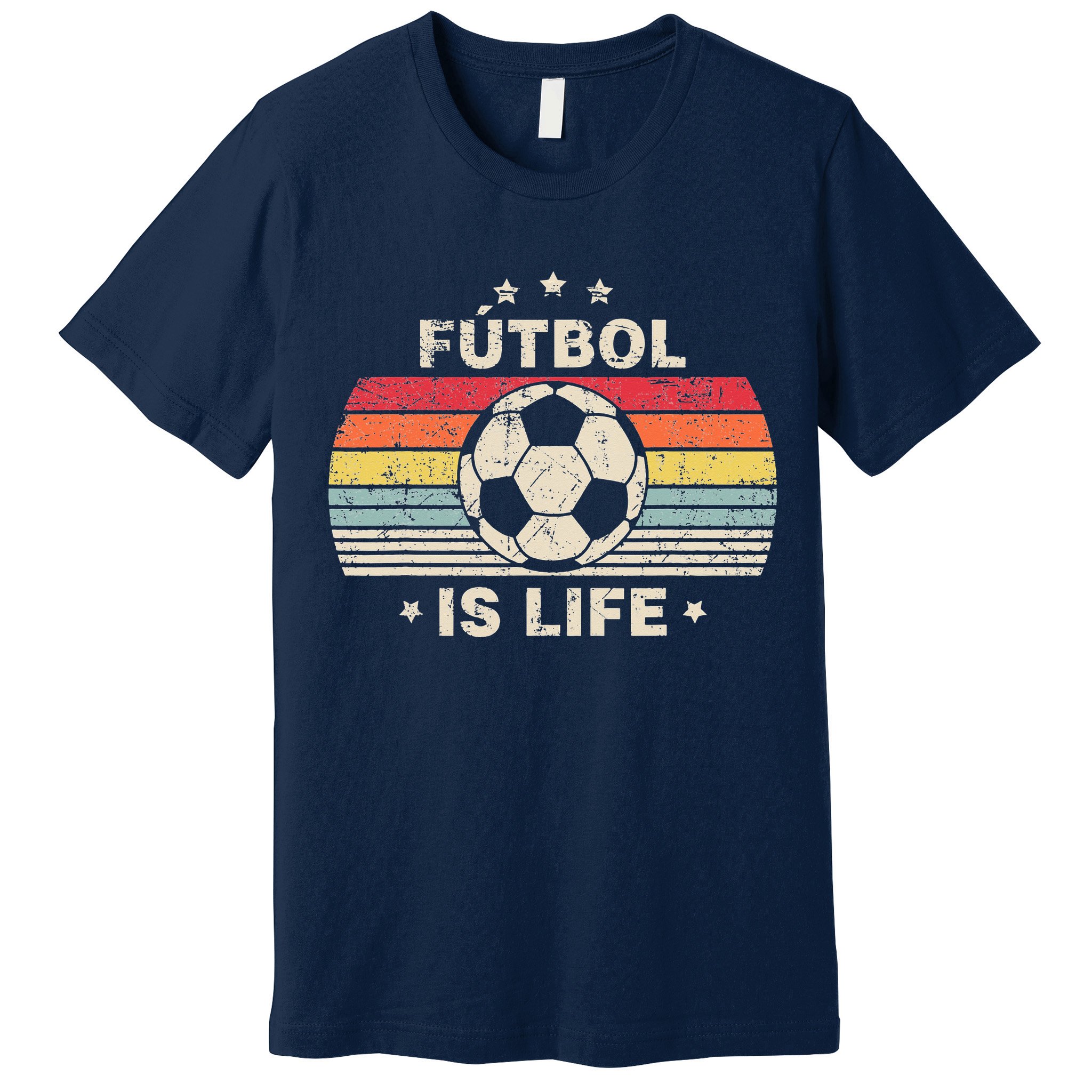 Vintage Futbol Is Life Football Lover Soccer Premium T-Shirt